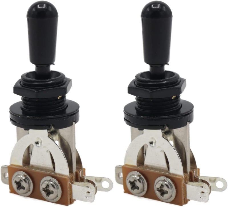 Cheerock 2pcs Electric Guitar 3 Way Toggle Switch, Guitar Pickup Switch, Guitar Selector Switch, Electric Guitar 3 Way Toggle Selector Switch for Les Paul Guitar, Guitar Accessories - Image 1